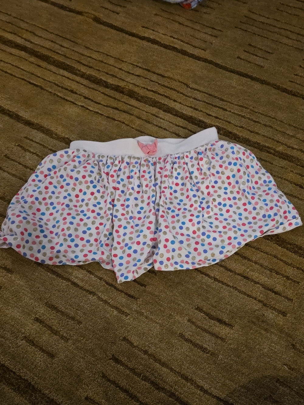 5/25 Polka Dot With Gold Glitter Skort Size 7/8